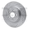 Dynamic Friction Co BRAKE ROTOR DRILLED AND SLOTTED SILVER 631-20018L - alternate 1
